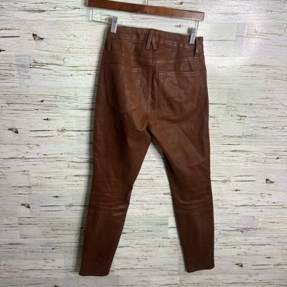 Good American Good Legs Coated Ankle Skinny Jeans Size 2/26 Tortoise Shell - Picture 8 of 8